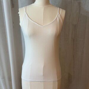 Loft V-Neck Layering Cami White Spaghetti Strap Tank XS